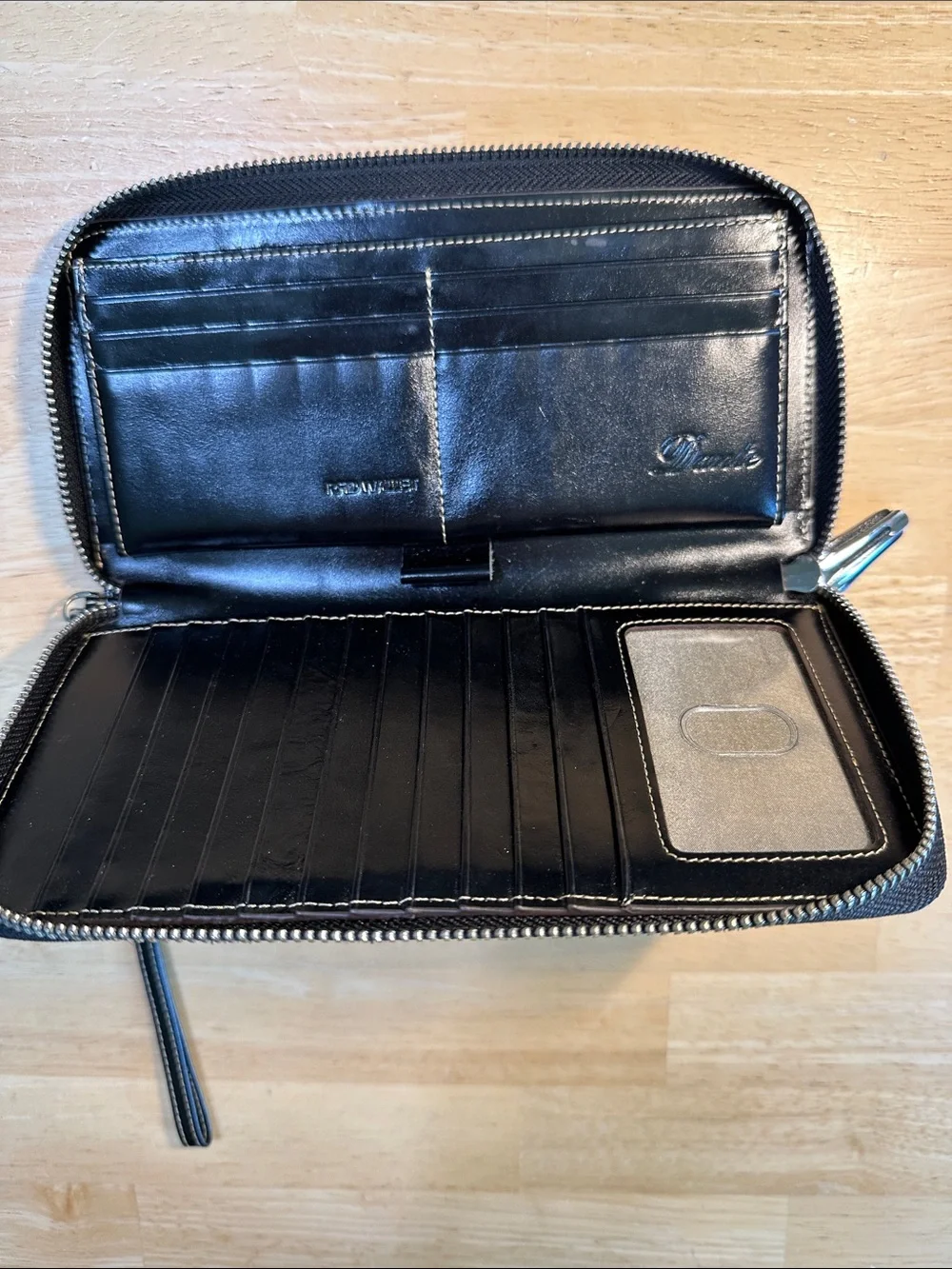 Classic Black Zip-Around Wristlet Wallet - Unbranded